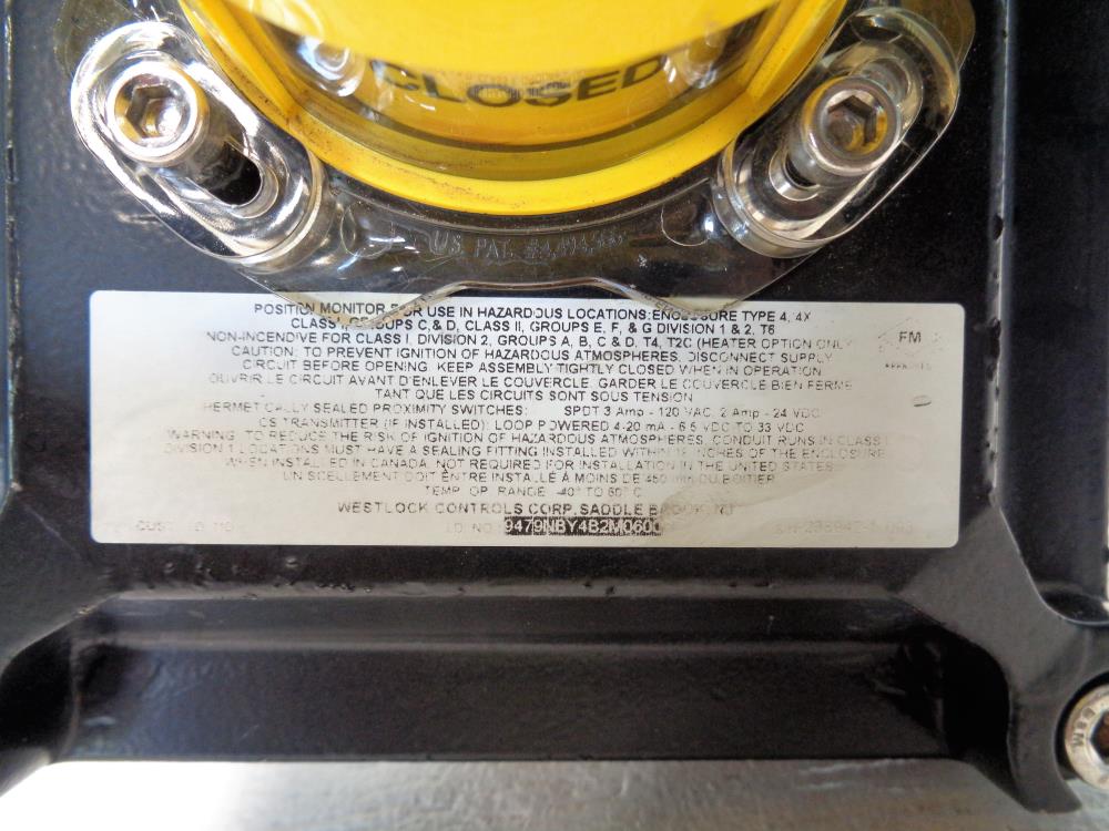 Hytork 26 Actuator EIA-XL0026-DAG-A00 w/ Westlock Limit Switch 9479NBY4B2M0600